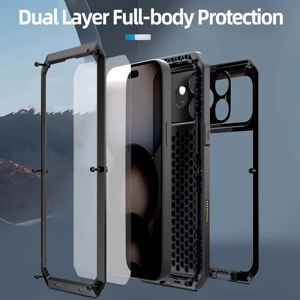 Verschraubbare 360° Aluminium Outdoor Vollschutz Hülle/Case für iPhone 17 Pro, 17 Pro Max | ZITOCASES®