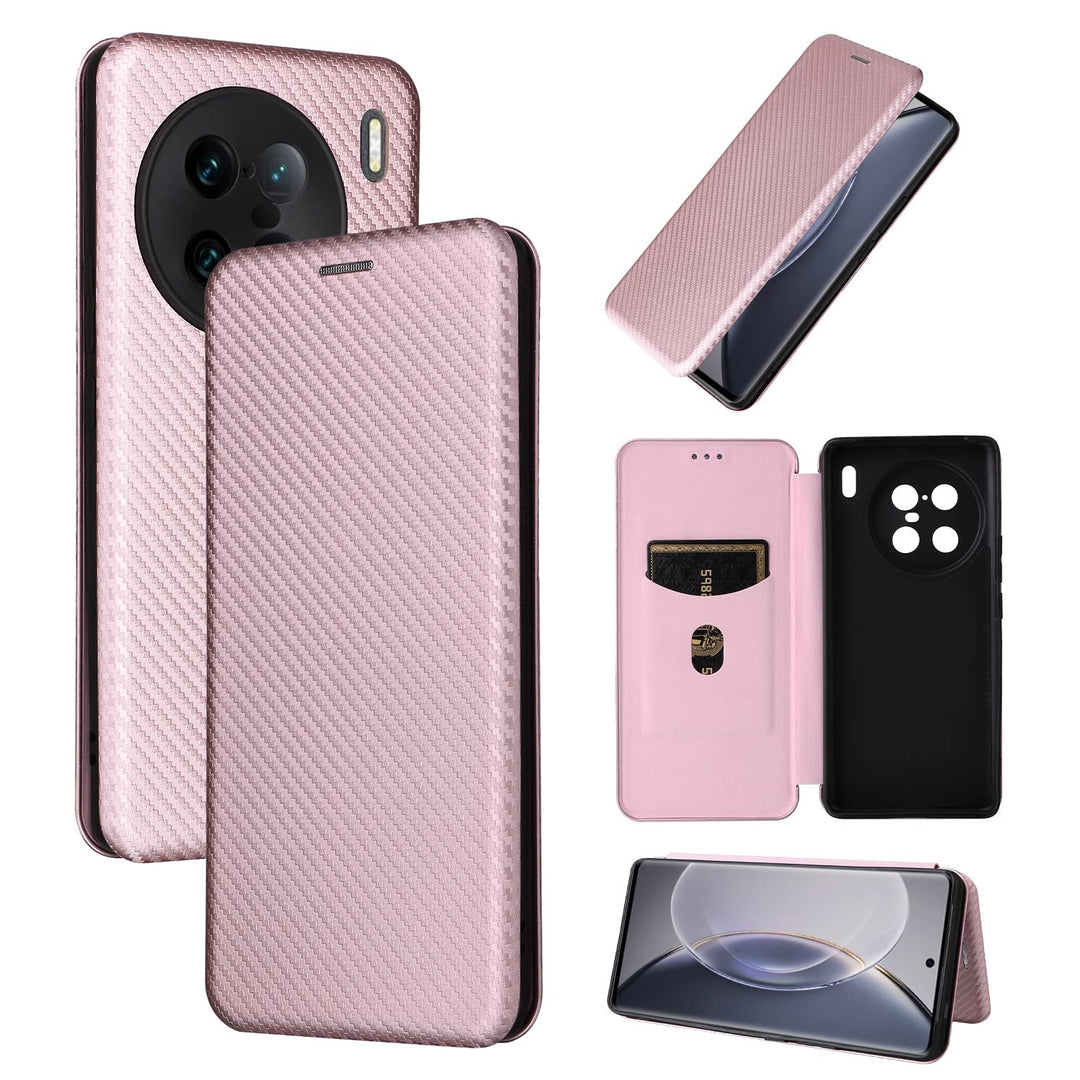 Kunstleder Carbon Klapp Hülle/Flip Case für Oppo Reno 12, 11, 10, 9, 8, A-Serie | ZITOCASES®