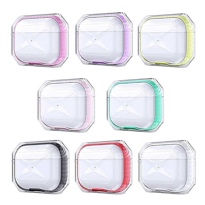 Transparente Silikon Hülle/Case mit buntem Rahmen für AirPods Pro 1, 2 | ZITOCASES®