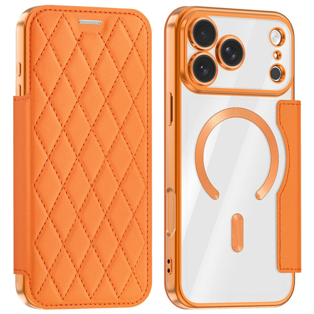 Karierte Kunstleder MagSafe/Magnet Klapphülle/Flipcase für iPhone 18 Pro, 18 Pro Max | ZITOCASES®