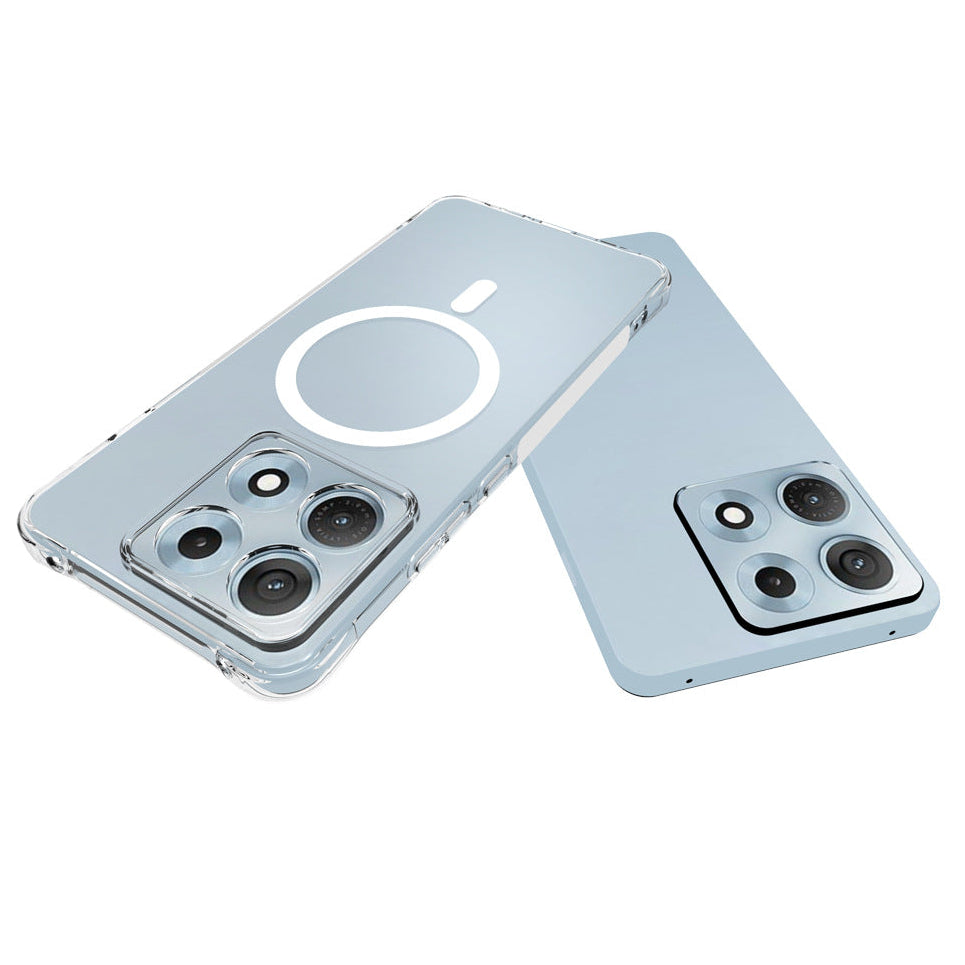 Transparente Airbag MagSafe/Magnet Silikon Hülle/Case für Motorola Edge 70 Max