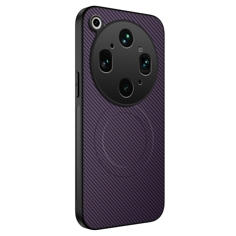 Carbon Optik Silikon MagSafe/Magnet Hülle/Case für Oppo Find X9 Ultra