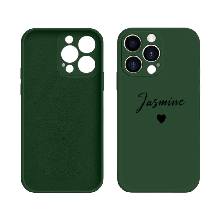 Personalisierte Silikon/Herz Hülle/Case mit individuellem Namen/Wort für iPhone | ZITOCASES®