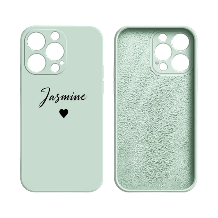 Personalisierte Silikon/Herz Hülle/Case mit individuellem Namen/Wort für iPhone | ZITOCASES®