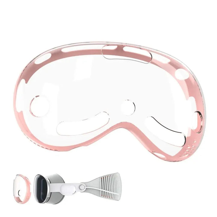 Transparente Plastik Hülle/Case mit buntem Rahmen für Apple Vision Pro VR-Headset | ZITOCASES®