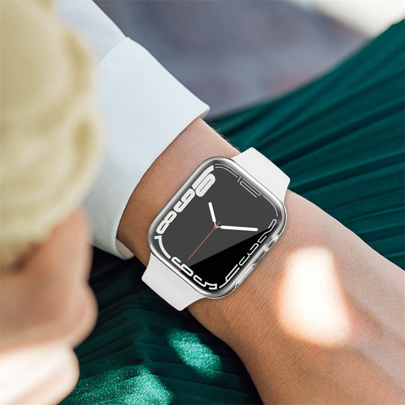 Transparente/Chrom Silikon Vollschutz Hülle/Case für alle Apple Watch Modelle (3) | ZITOCASES®