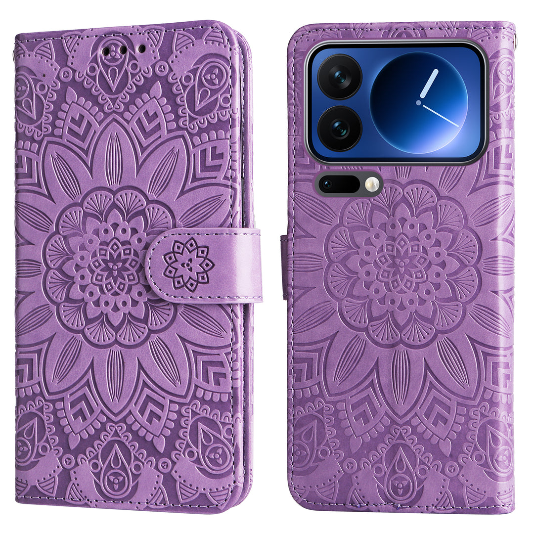 Mandala-Blumen Kunstleder Klapp Hülle/Flip Case für Xiaomi 17, 17 Pro, 17 Pro Max | ZITOCASES®