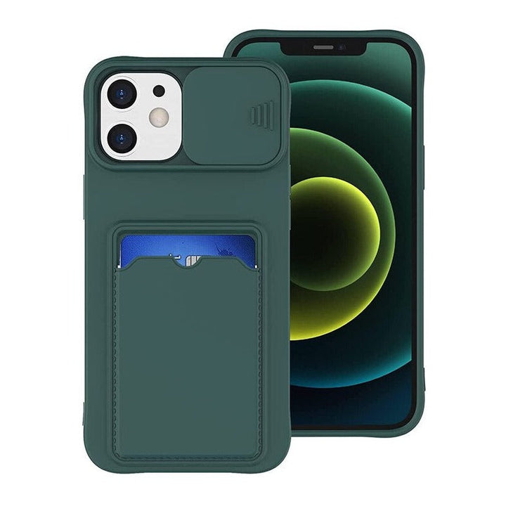 Silikon Wallet/Kartenhalter + Kamera Schutz Hülle/Case für iPhone 16, 15-Serie | ZITOCASES®