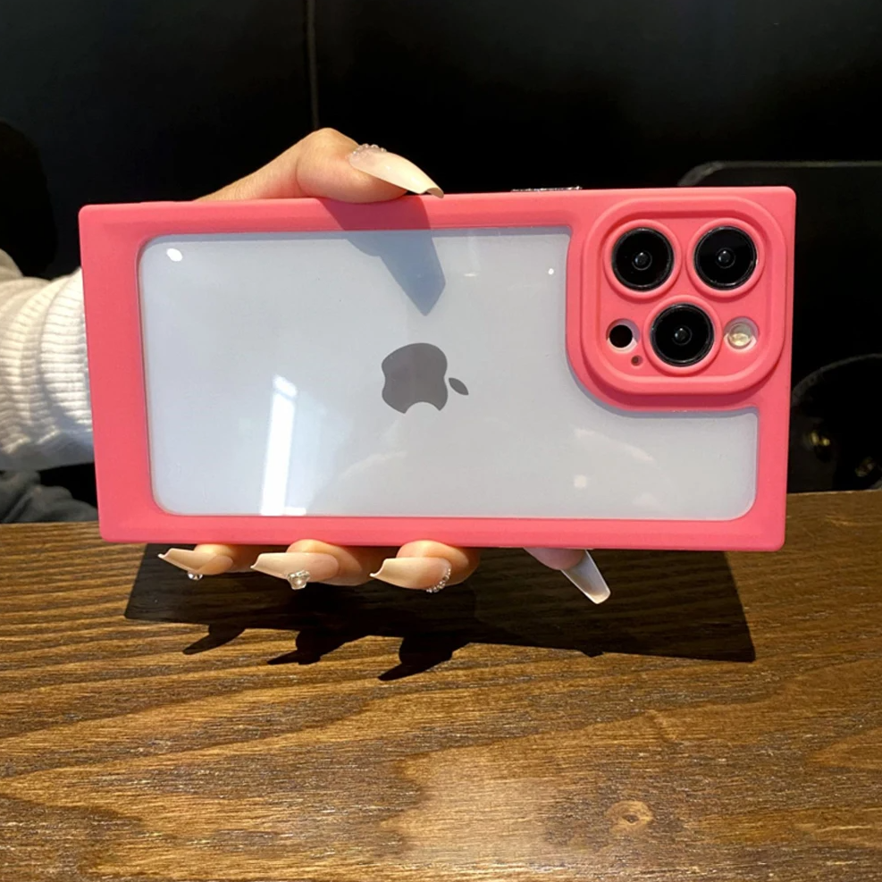 Kantige Transparente Silikon Hülle/Case für iPhone 16-Serie | ZITOCASES®