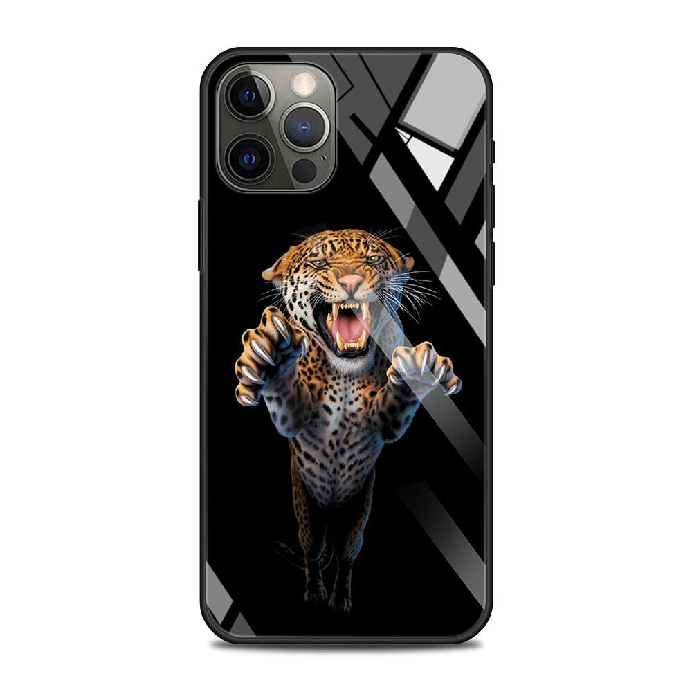 Tiger/Wolf Tier Motiv Panzerglas Hülle/Case für iPhone 16 -Serie | ZITOCASES®