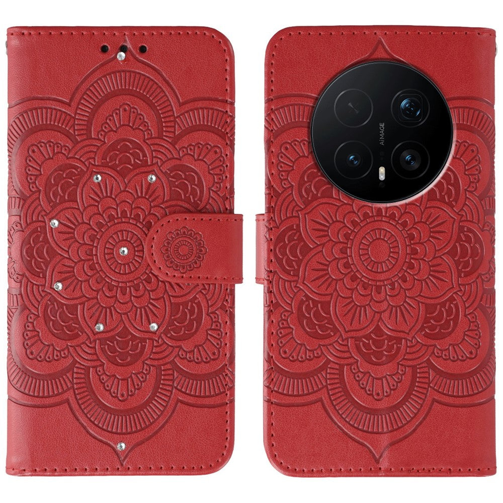 Mandala-Blumen Kunstleder Klapp Hülle/Flip Case für Honor Magic 8, 8 Pro, 8 Lite | ZITOCASES®