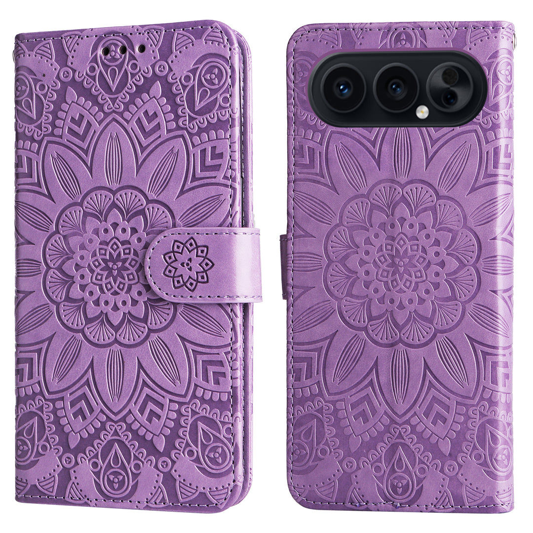 Mandala-Blumen Kunstleder Klapp Hülle/Flip Case für Honor 500, 500 Pro | ZITOCASES®