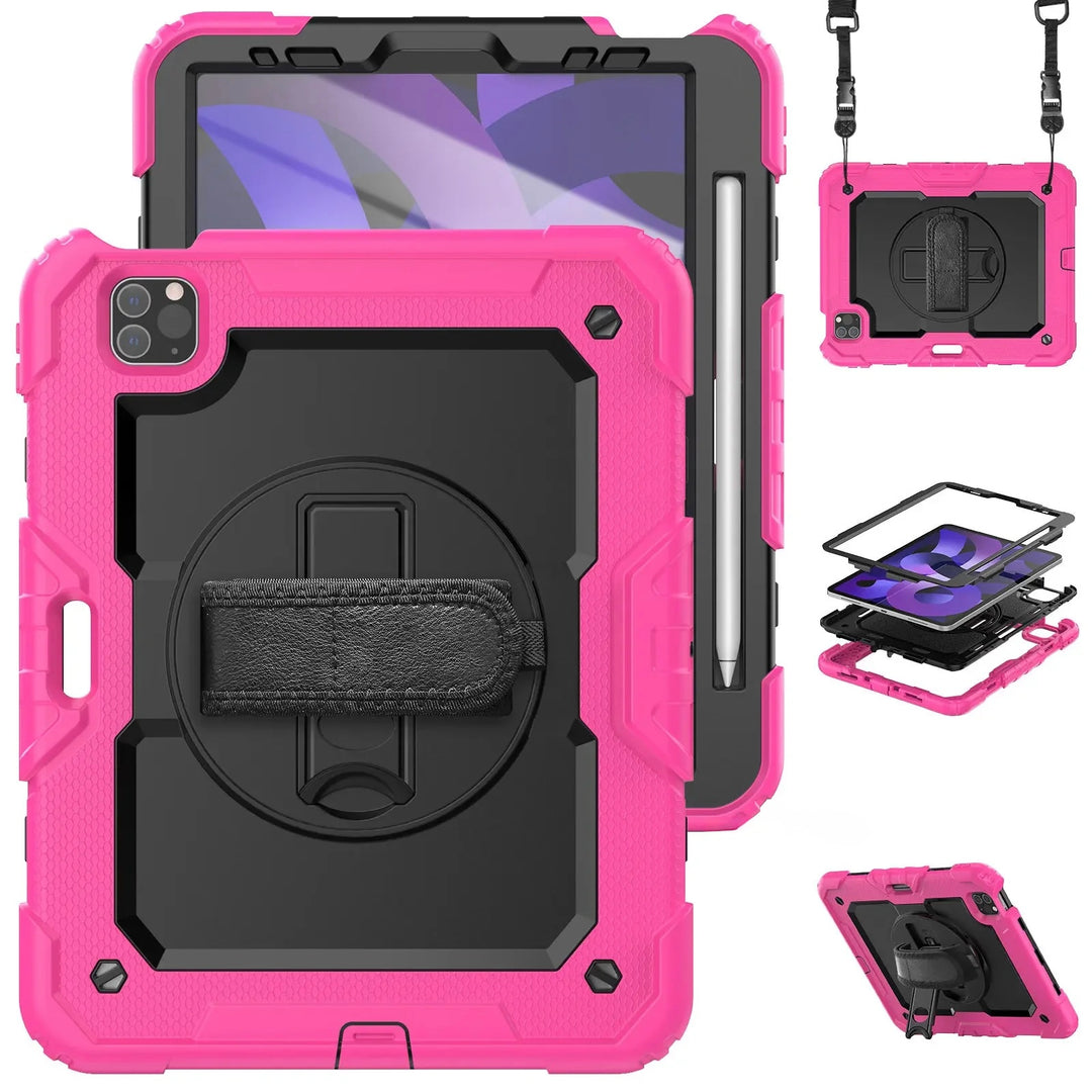 Vierteilige Outdoor/Airbag Vollschutz Hülle/Case inkl. Gurt und Halteband für iPad, Mini, Pro, Air | ZITOCASES®