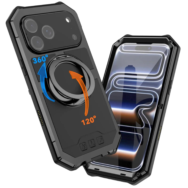 Verschraubbare 360° MagSafe/Magnet Aluminium Outdoor Vollschutz Hülle/Case für iPhone 17 Pro, 17 Pro Max | ZITOCASES®