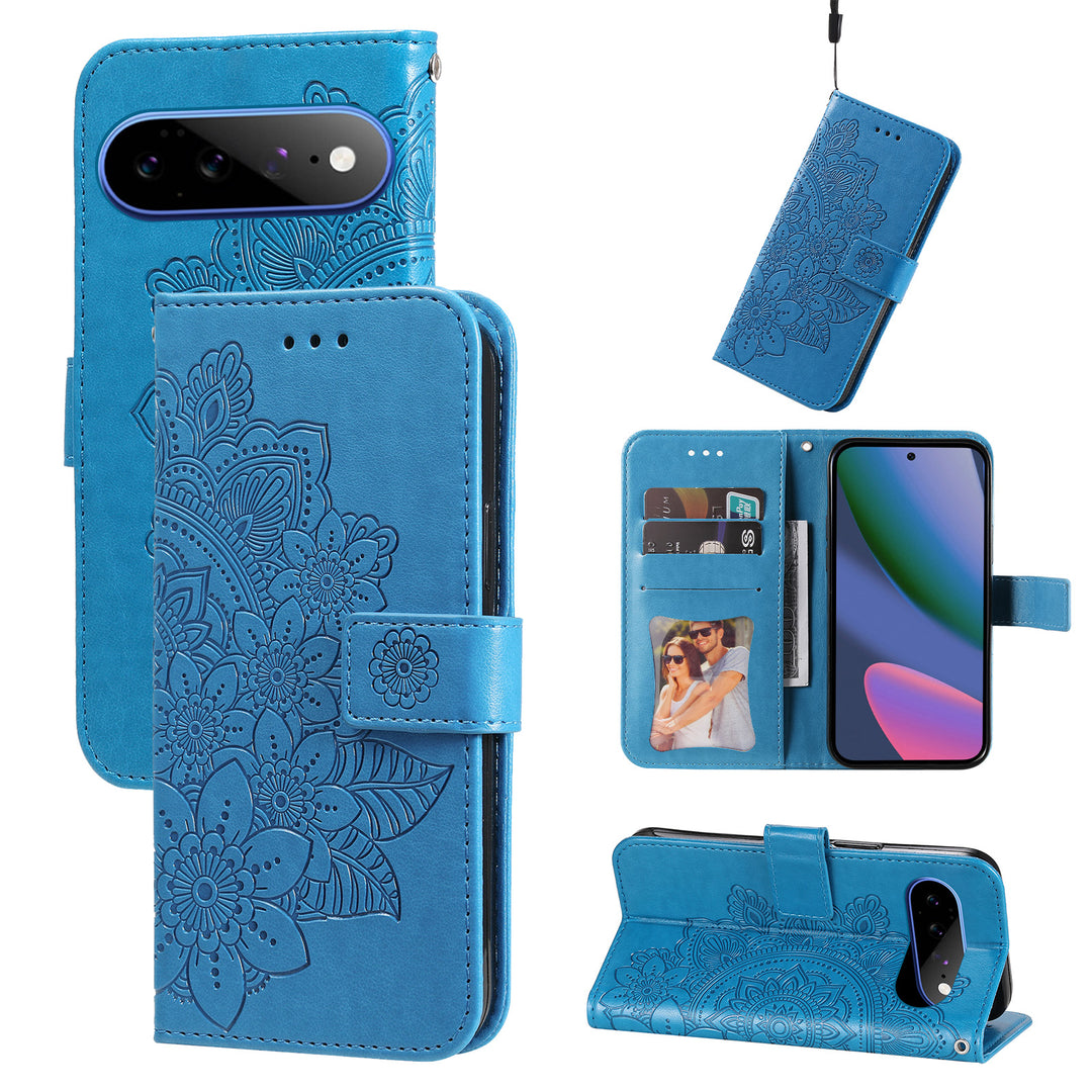 Blumen/Mandala Kunstleder Klapphülle/Flipcase für Google Pixel 11, 11 Pro, 11 Pro XL | ZITOCASES®