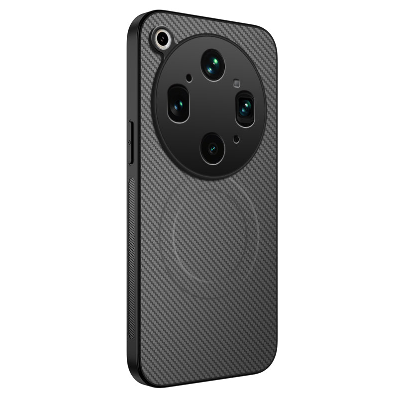Carbon Optik Silikon MagSafe/Magnet Hülle/Case für Oppo Find X9 Ultra