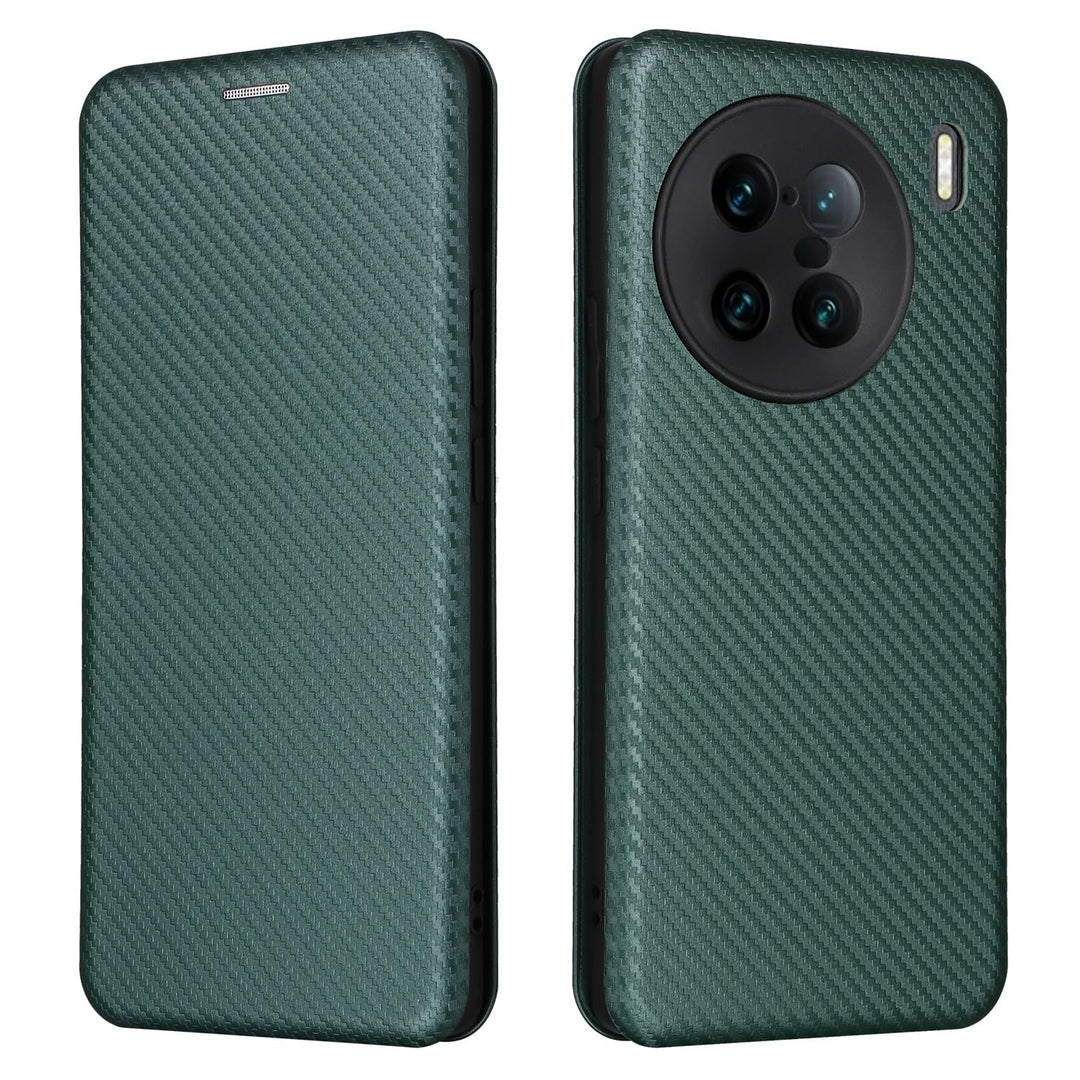 Kunstleder Carbon Klapp Hülle/Flip Case für Oppo Reno 12, 11, 10, 9, 8, A-Serie | ZITOCASES®