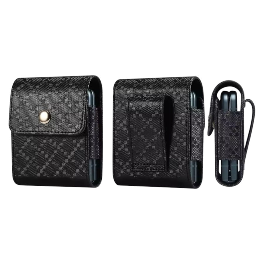 Karierte Kunstleder Gürteltasche/Hülle (für Foldable/Faltbare/Klappbare Smartphones) | ZITOCASES®