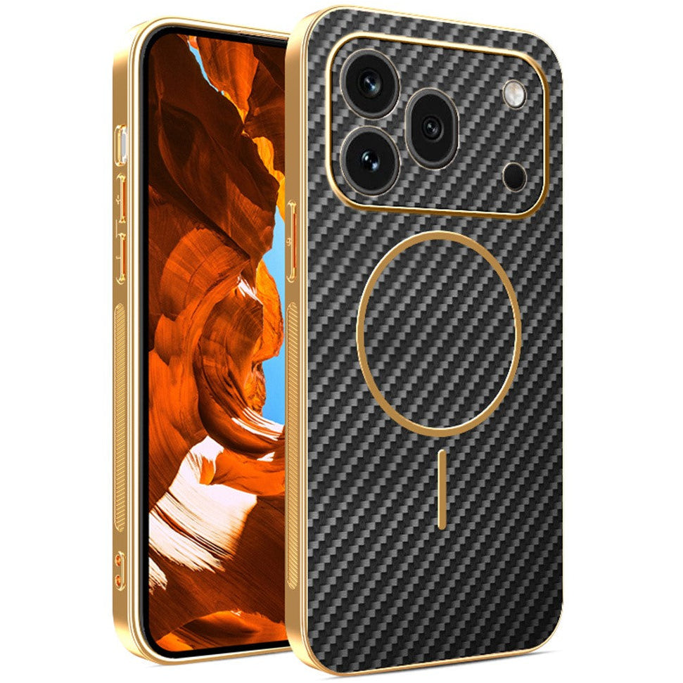 Carbon Optik Chrom/Gold MagSafe/Magnet Hülle/Case für Honor 600, 600 Pro | ZITOCASES®