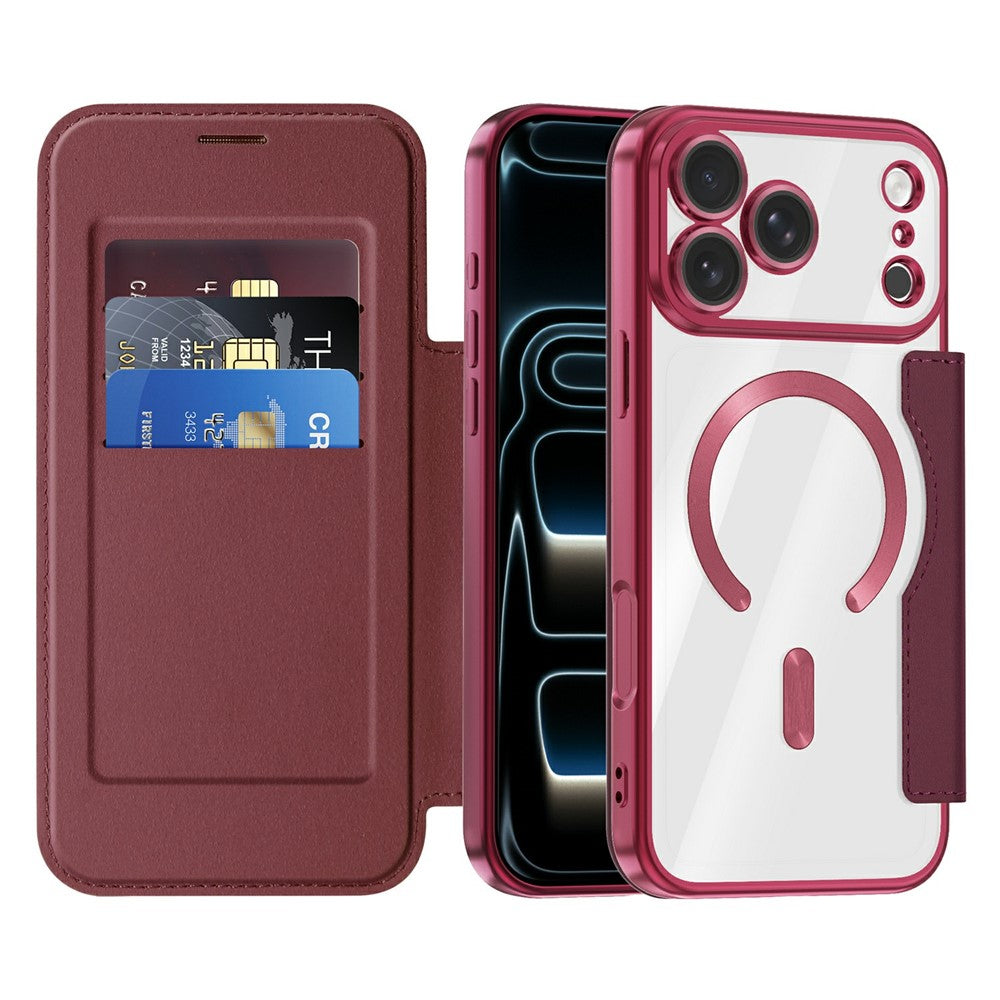 Karierte Kunstleder MagSafe/Magnet Klapphülle/Flipcase für iPhone 18 Pro, 18 Pro Max | ZITOCASES®