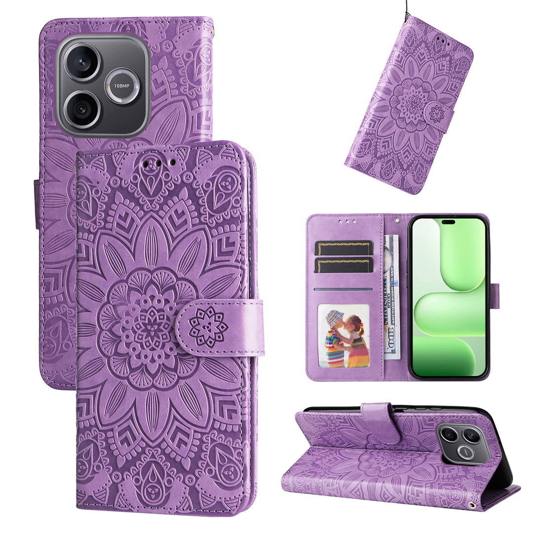 Mandala-Blumen Kunstleder Klapp Hülle/Flip Case für Honor 600 Lite | ZITOCASES®