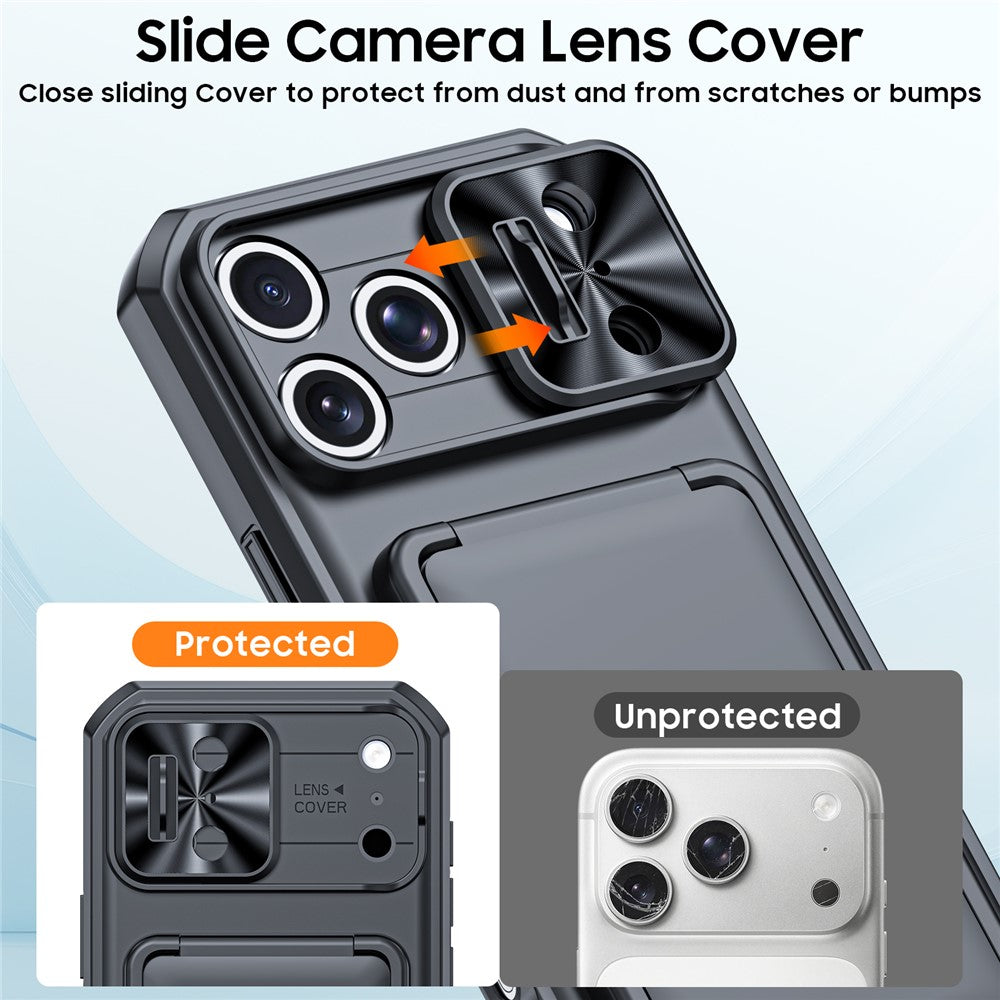Outdoor/Kartenfach Hülle/Case verschiebbarer Kameraabdeckung für iPhone 18 Pro, 18 Pro Max | ZITOCASES®
