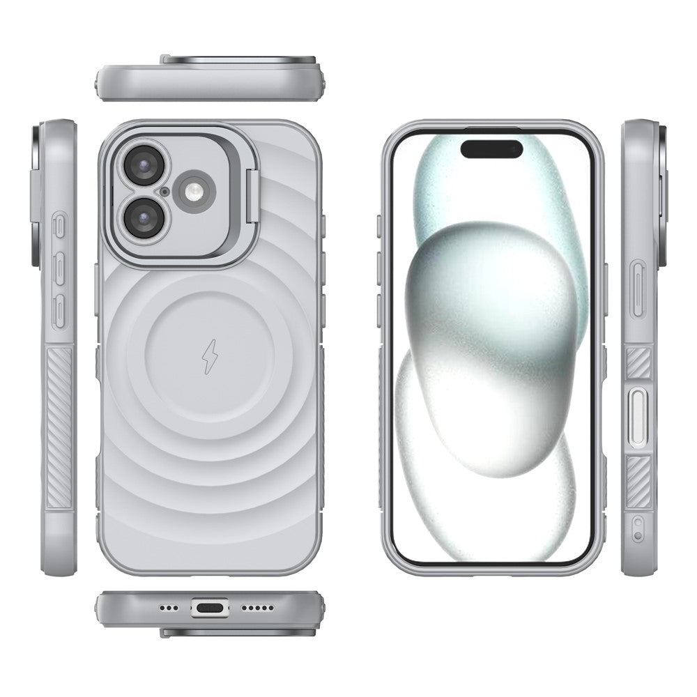 Wellen Optik Silikon MagSafe/Magnet Hülle/Case mit integriertem Ständer für iPhone 17 | ZITOCASES®