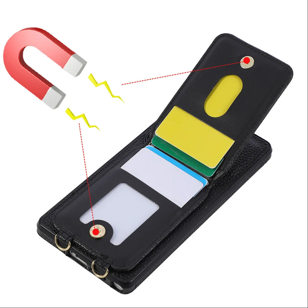 Kunstleder/Kartenfach Hülle/Case zum Umhängen (Inkl. Gurt) für Samsung Galaxy S26, S26 Plus, S26 Ultra