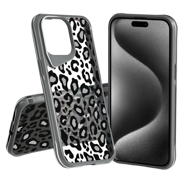 Transparente Leopard Silikon Hülle/Case für iPhone 16, 15, 14, 13-Serie | ZITOCASES®