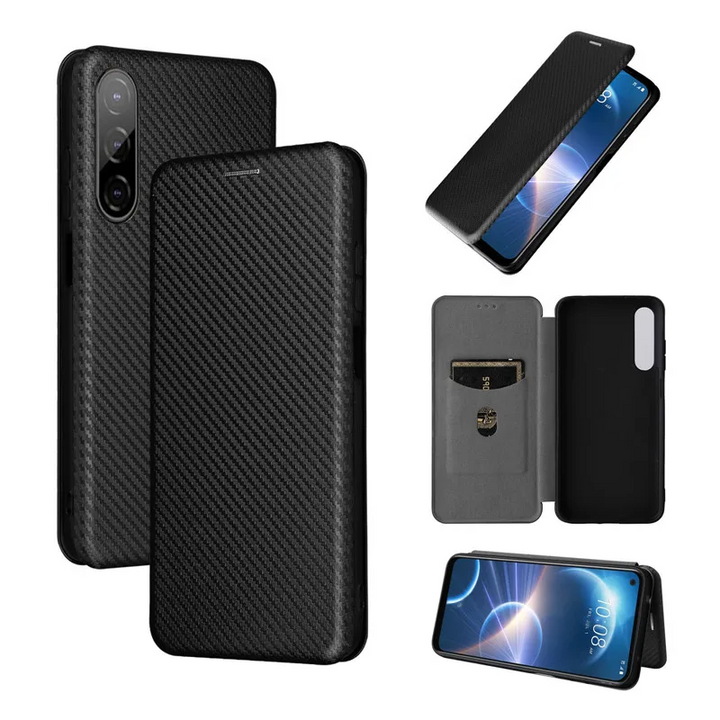 Carbon Klapp Hülle/Flip Case für HTC U24 Pro, U23 Pro | ZITOCASES®