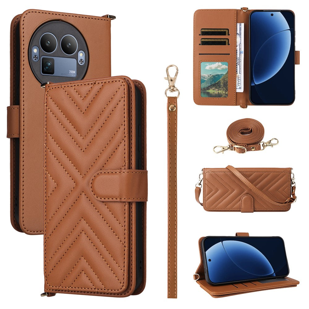Karierte Kunstleder Brieftaschen Hülle/Case für Realme GT 8 Pro | ZITOCASES®