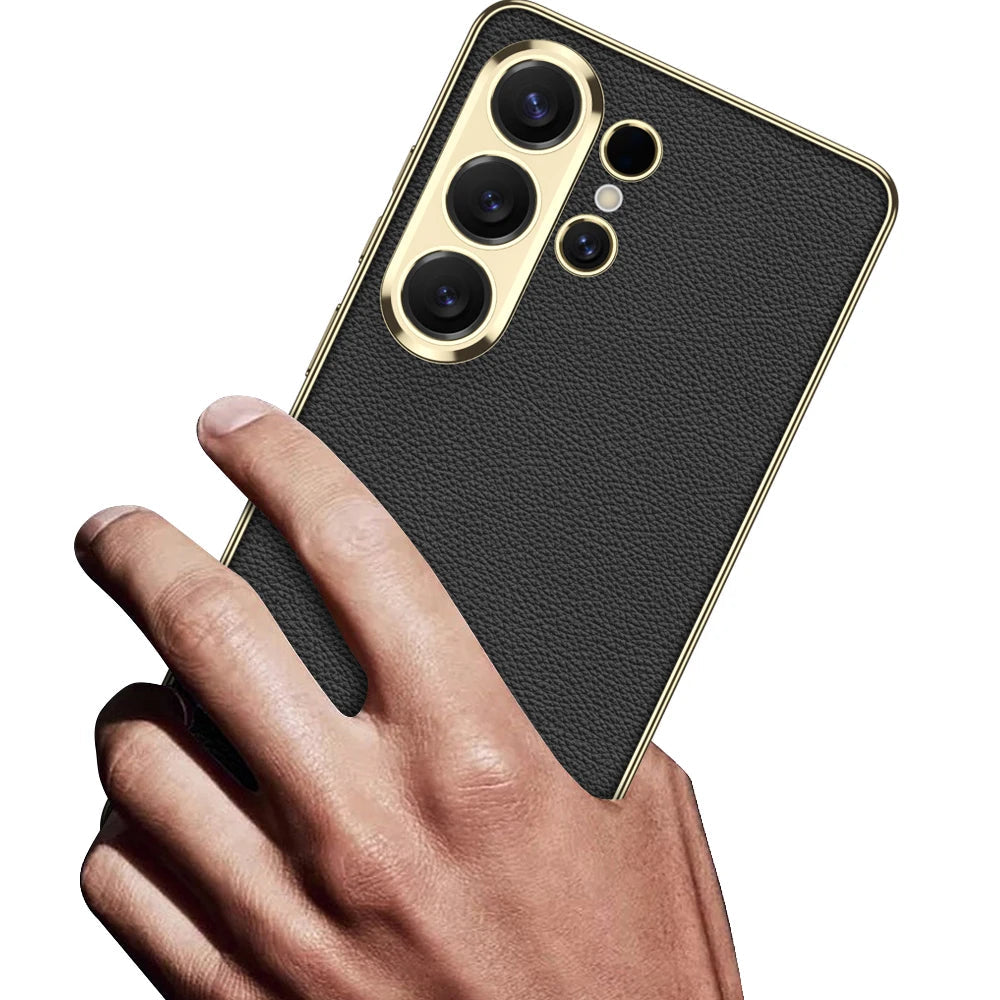 Luxus Kunstleder/Gold Optik Hülle/Case für Samsung Galaxy S26, S26 Plus, S26 Ultra | ZITOCASES®