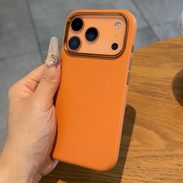 Kunstleder MagSafe/Magnet Hülle/Case mit Chrom Akzenten für iPhone 17 Pro, 17 Pro Max | ZITOCASES®