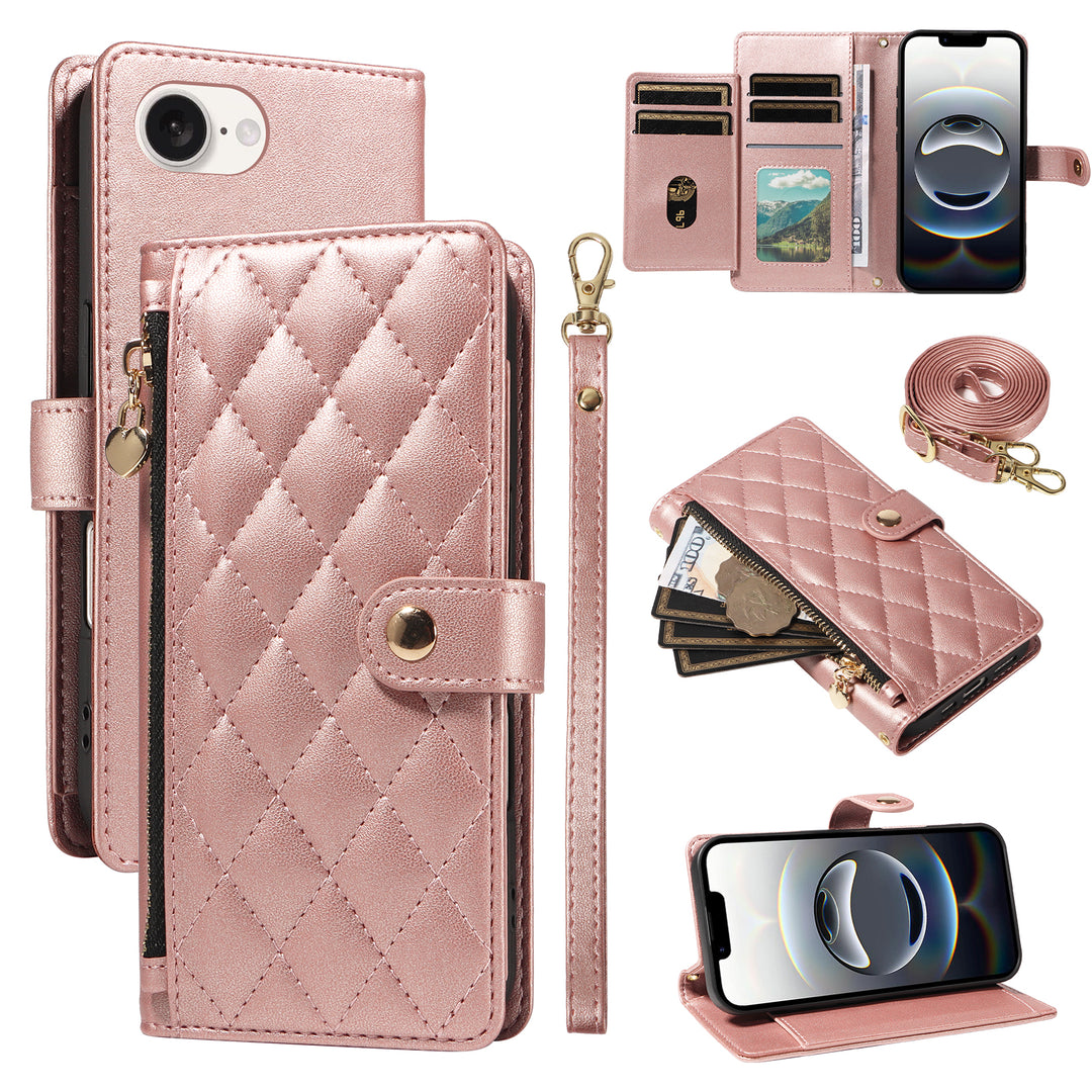 Karierte Kunstleder Brieftaschen Hülle/Case für iPhone 17e | ZITOCASES®