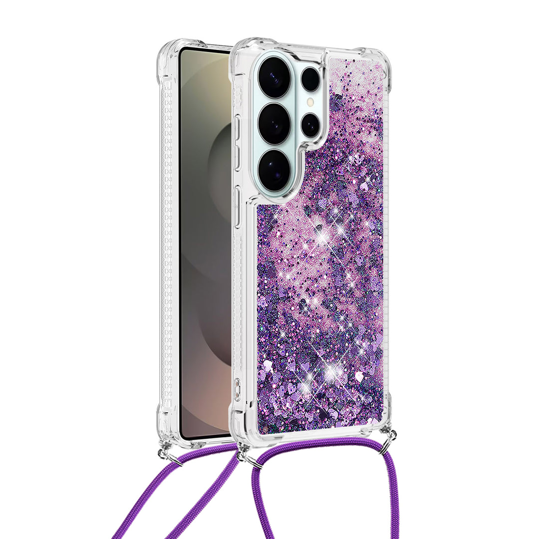 Liquid Schwimmende Glitzer Flakes Hülle/Case zum Umhängen (inkl. Kordel) für Samsung Galaxy S26, S26 Plus, S26 Ultra | ZITOCASES®