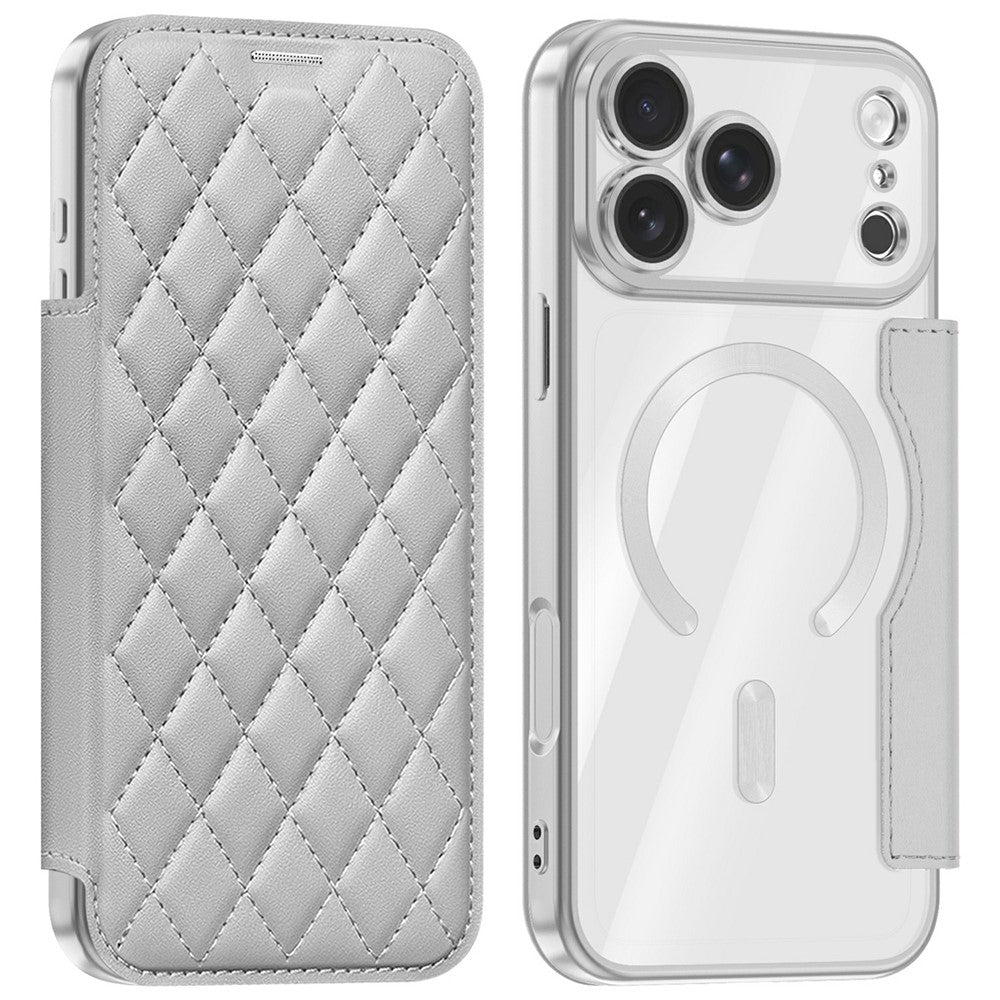 Karierte Kunstleder MagSafe/Magnet Klapphülle/Flipcase für iPhone 18 Pro, 18 Pro Max | ZITOCASES®