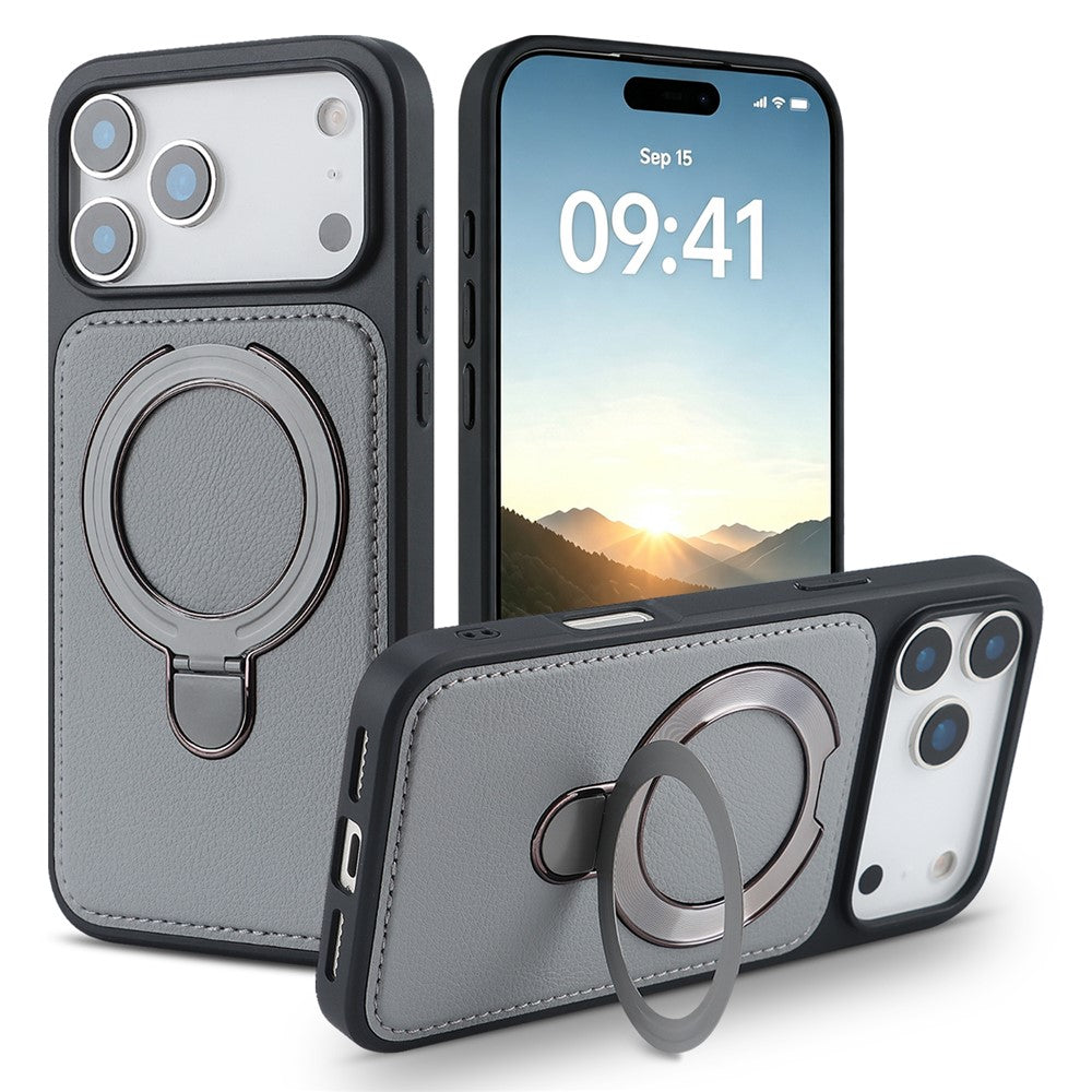 Kunstleder MagSafe/Magnet Hülle/Case mit integriertem Ständer für iPhone 18 Pro, 18 Pro Max