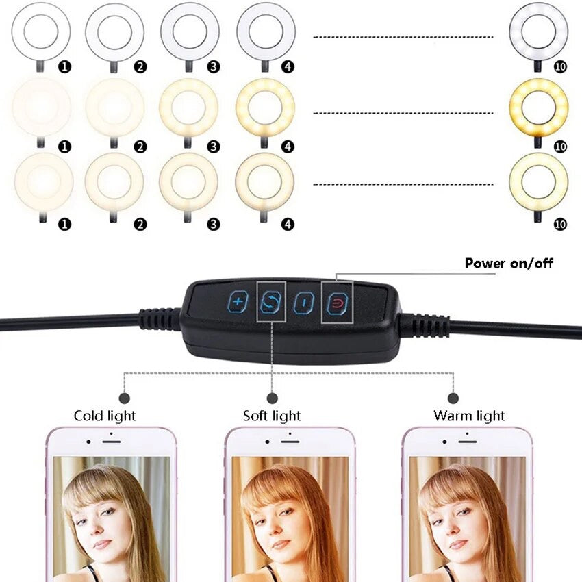 Smartphone Halterung mit Tischklammer inkl. LED Ringlicht (Universal) | ZITOCASES®