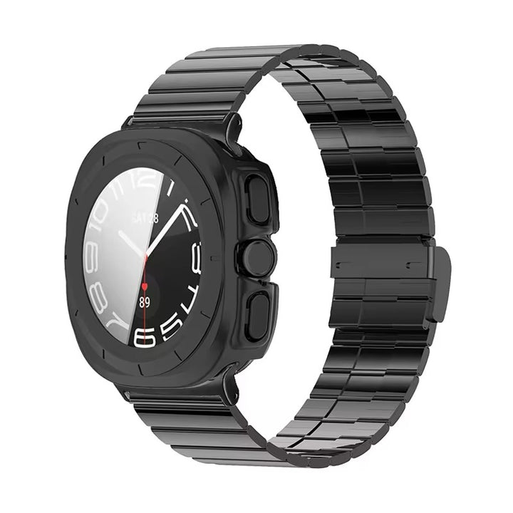 2-in-1 Outdoor-Gehäuse Vollschutz Hülle/Case inkl. Edelstahl/Lamellen Armband für alle Samsung Smartwatch Modelle | ZITOCASES®