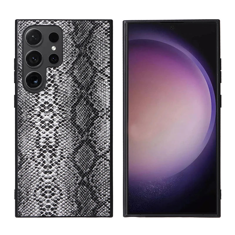 Kunstleder Leopard/Schlangen-Leder Optik Hülle/Case für Samsung Galaxy S26, S26 Plus, S26 Ultra