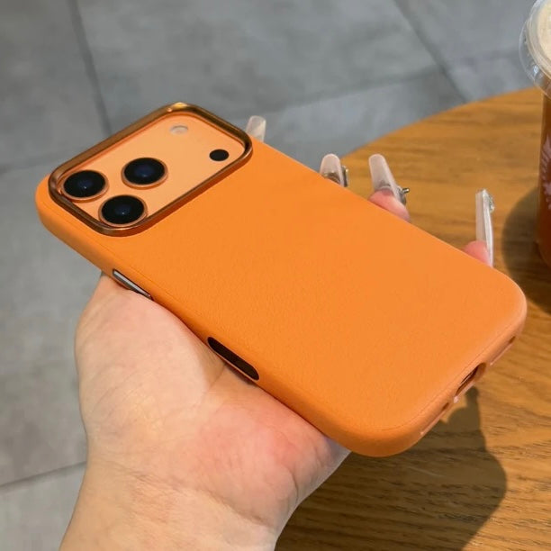 Kunstleder MagSafe/Magnet Hülle/Case mit Chrom Akzenten für iPhone 17 Pro, 17 Pro Max | ZITOCASES®