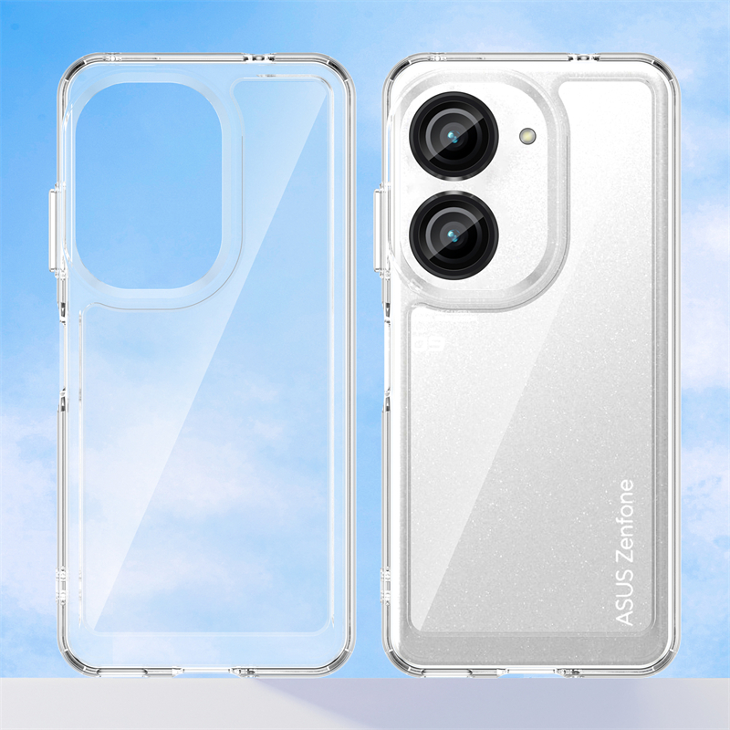 Transparente Silikon/Plastik Hülle/Case mit buntem Rahmen für Asus ZenFone 12 Ultra, 11 Ultra, 10, 9, 8, 7 Pro, 6 | ZITOCASES®