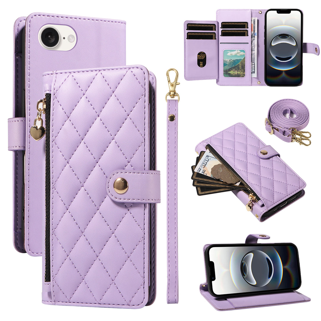 Karierte Kunstleder Brieftaschen Hülle/Case für iPhone 17e | ZITOCASES®