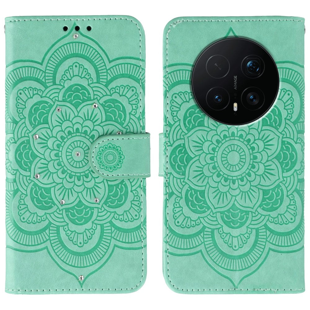 Mandala-Blumen Kunstleder Klapp Hülle/Flip Case für Honor Magic 8, 8 Pro, 8 Lite | ZITOCASES®