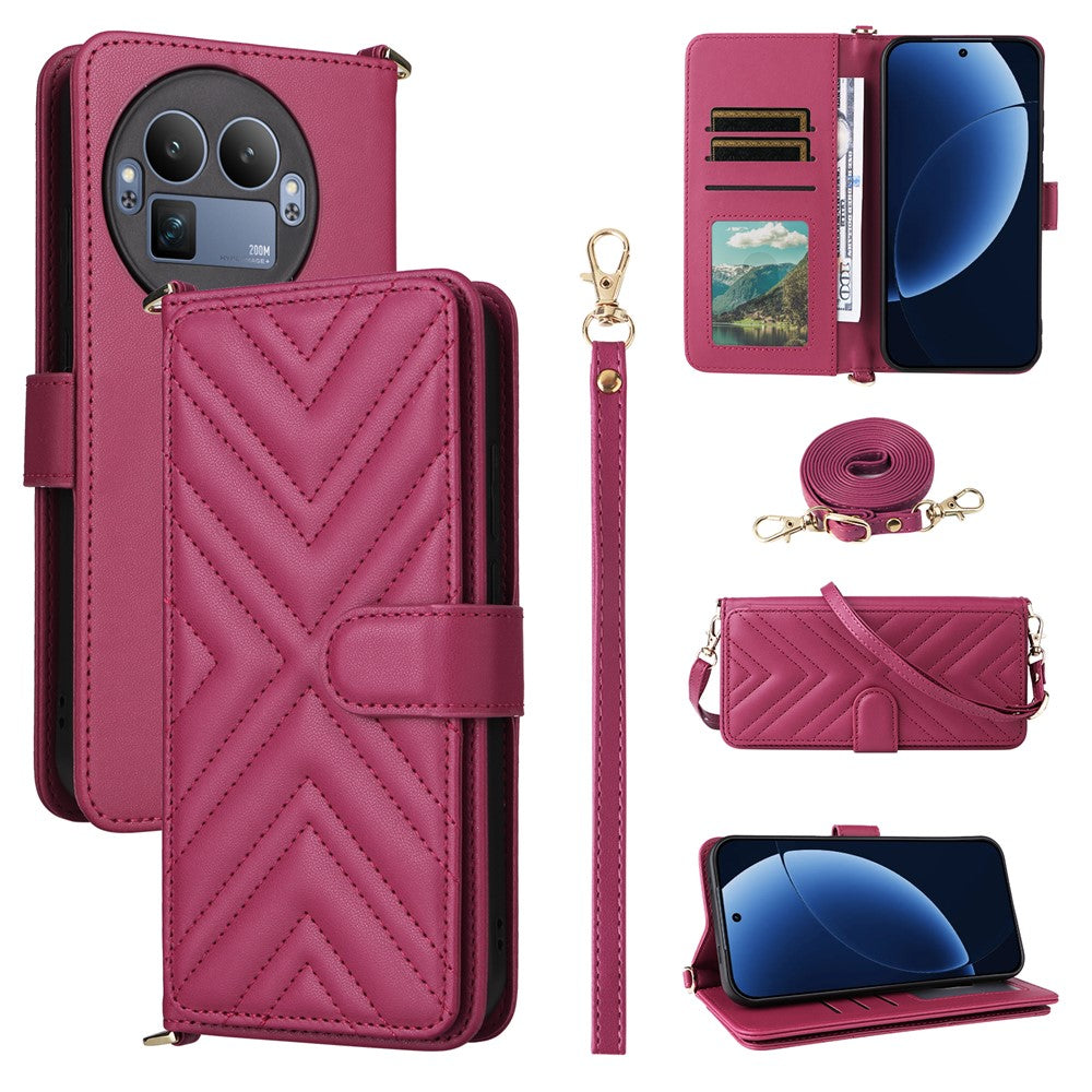 Karierte Kunstleder Brieftaschen Hülle/Case für Realme GT 8 Pro | ZITOCASES®