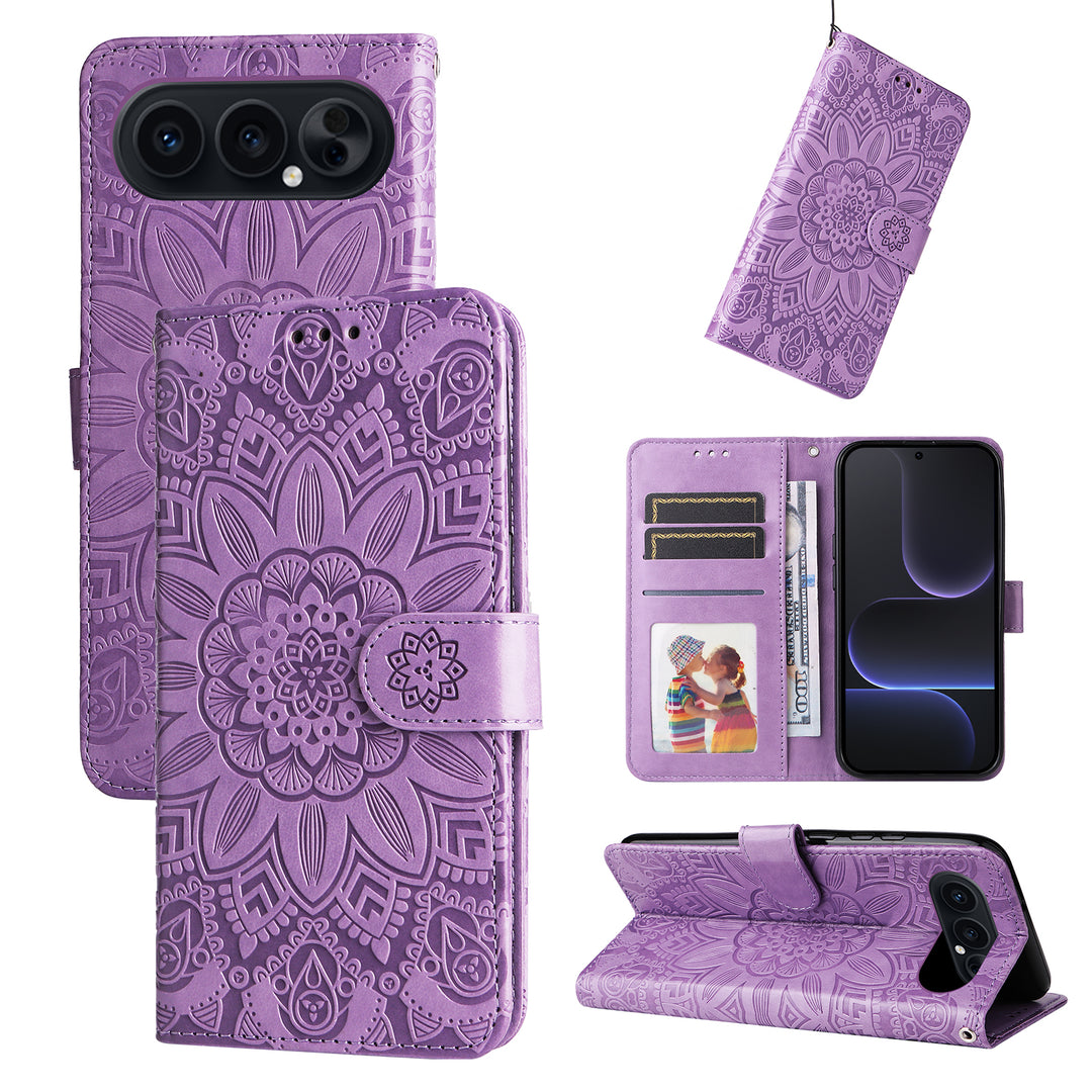 Mandala-Blumen Kunstleder Klapp Hülle/Flip Case für Honor 500, 500 Pro | ZITOCASES®