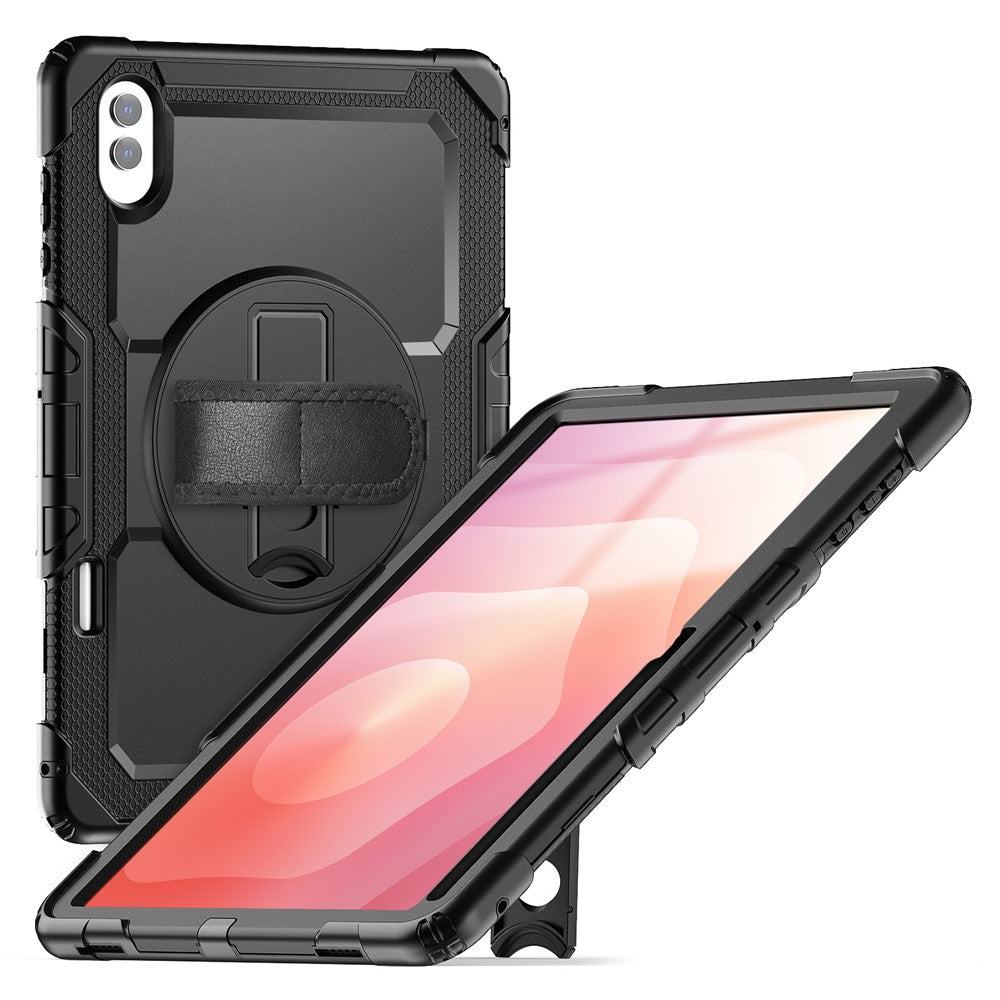 Dreiteilige Outdoor/Airbag Hülle/Case inkl. Gurt und Halteband für Samsung Galaxy Tab S11 Ultra, S11, S10 Ultra, S10 Plus, S10 FE Plus, S10 FE, S10 Lite