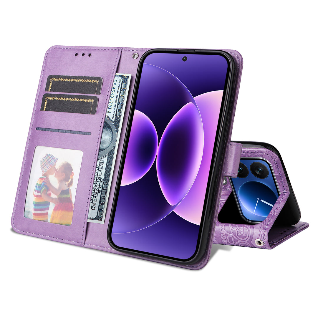 Mandala-Blumen Kunstleder Klapp Hülle/Flip Case für Xiaomi 17, 17 Pro, 17 Pro Max | ZITOCASES®