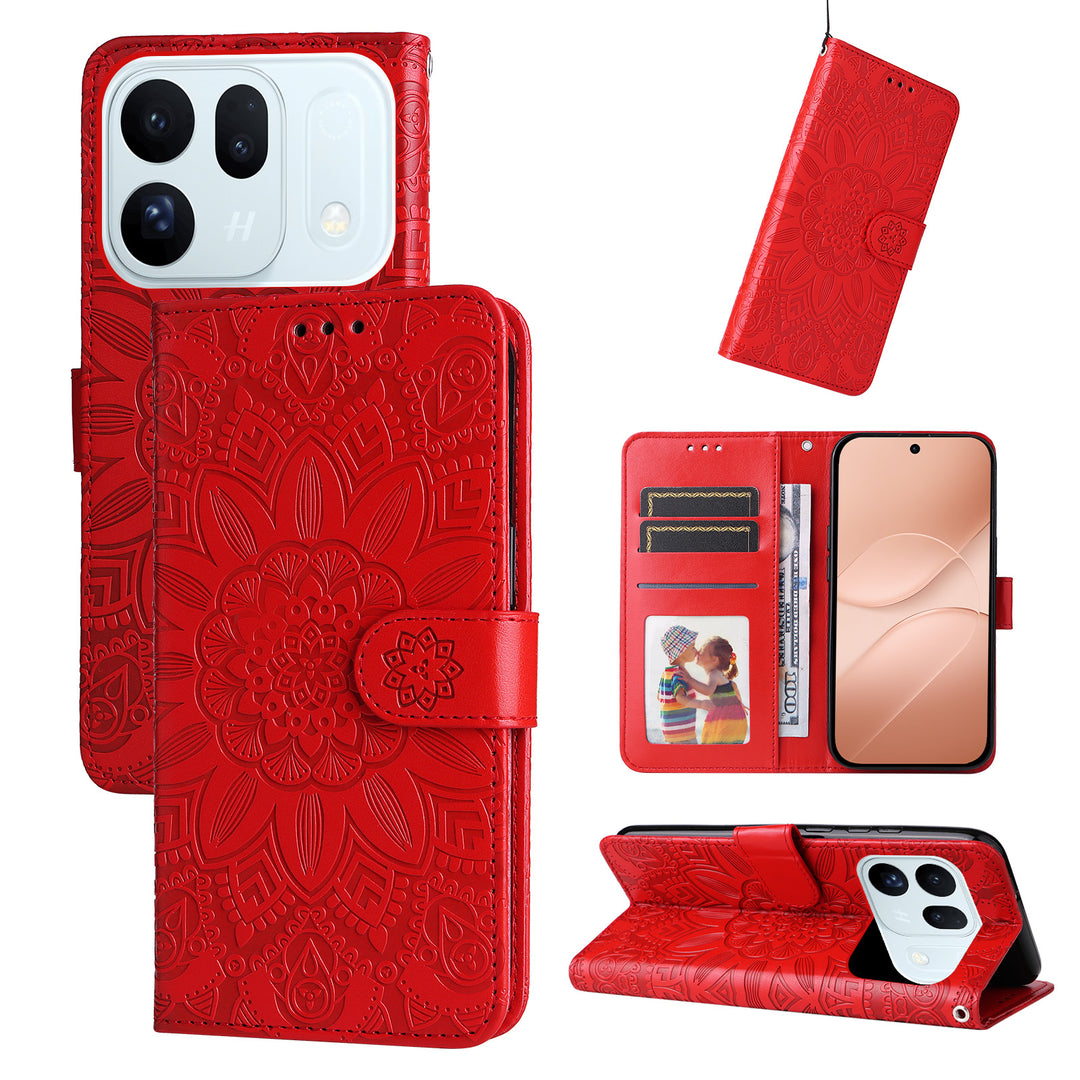 Blumen Kunstleder Klapphülle/Flipcase für Oppo Find X10, X10 Pro Max