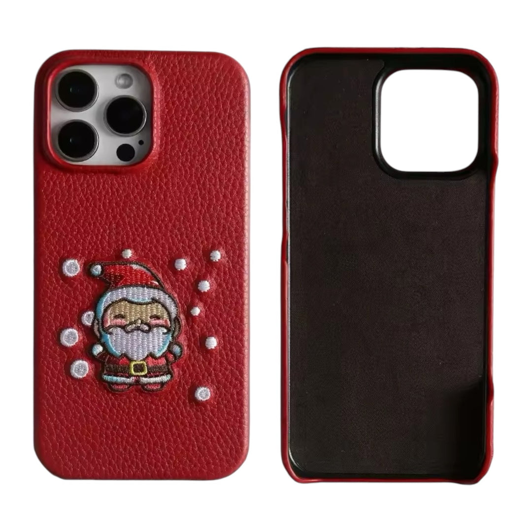 Weihnachtsmann/Nikolaus Motiv Kunstleder Hülle/Case für iPhone 16, 16 Plus, 16 Pro, 16 Pro Max, 16e, 15, 15 Plus, 15 Pro, 15 Pro Max, 14, 14 Plus, 14 Pro, 14 Pro Max, 13, 13 Pro, 13 Pro Max, 13 Mini, 12, 12 Pro, 12 Pro Max, 12 Mini, SE, 11 | ZITOCASES®